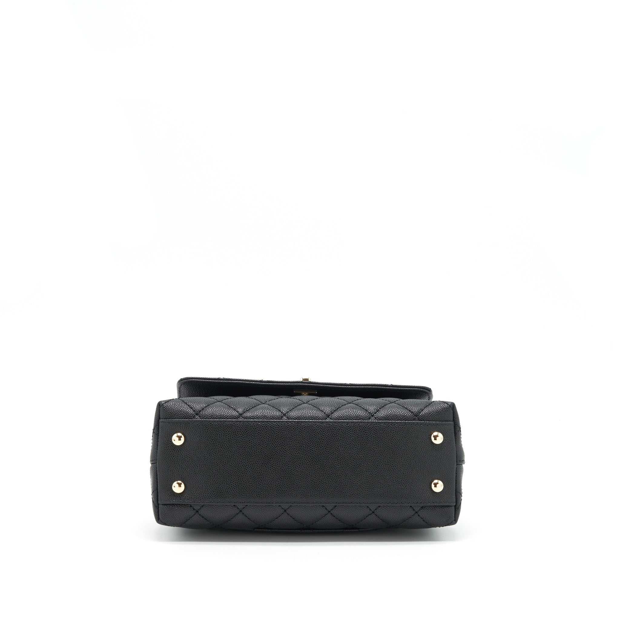CHANEL 22P SMALL COCO HANDLE CAVIAR BLACK LGHW (MICROCHIP)