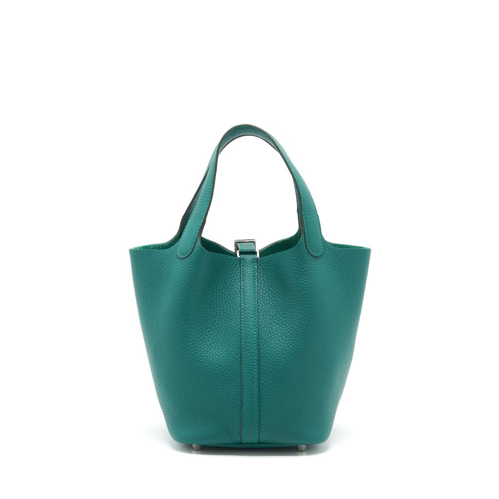 HERMES PICOTIN 18 LOCK BAG CLEMENCE Z6 MALACHITE SHW