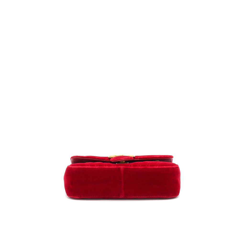 GUCCI VELVET GG MARMONT MATELASSE MINI BAG