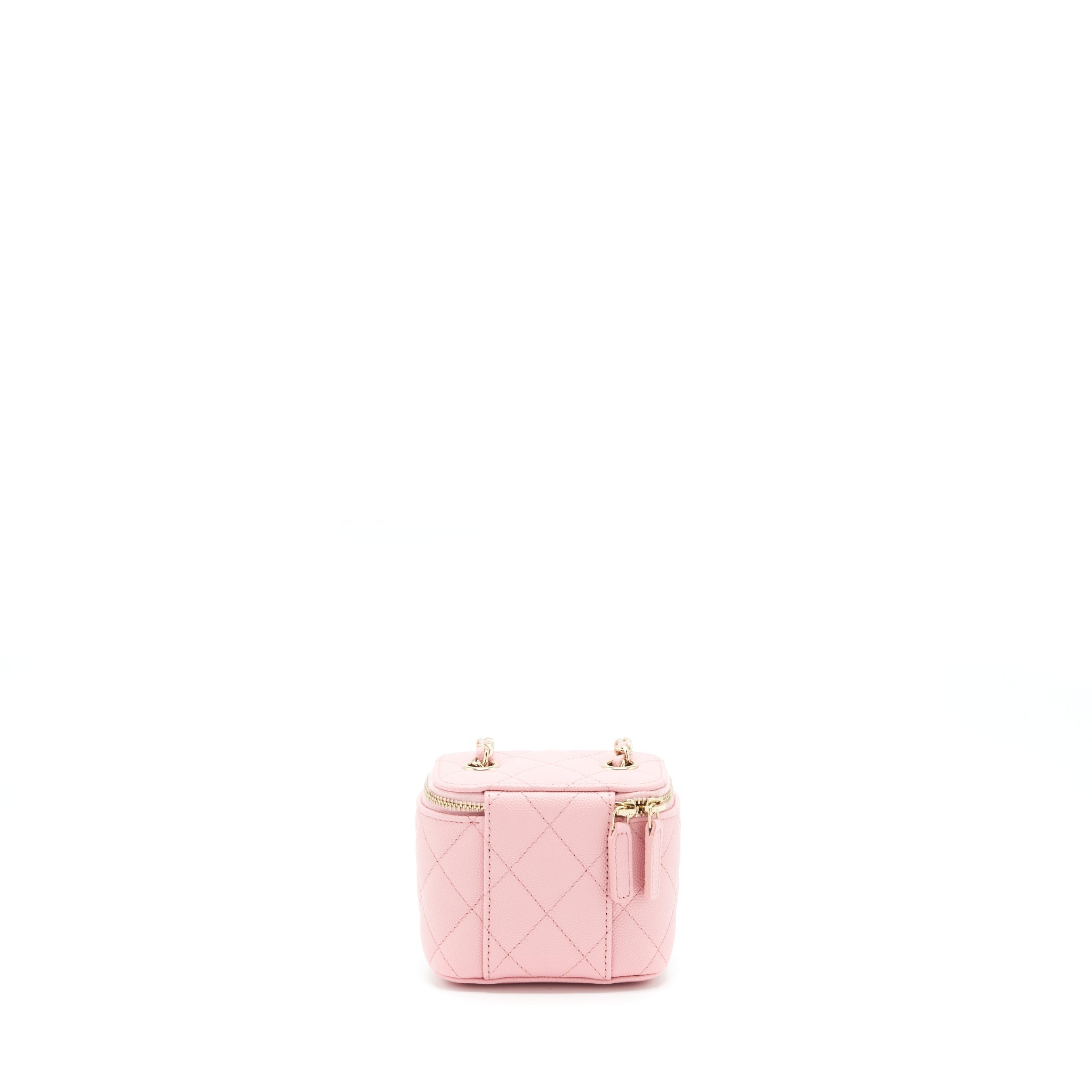 CHANEL 22C MINI VANITY WITH CHAIN CAVIAR PINK LGHW