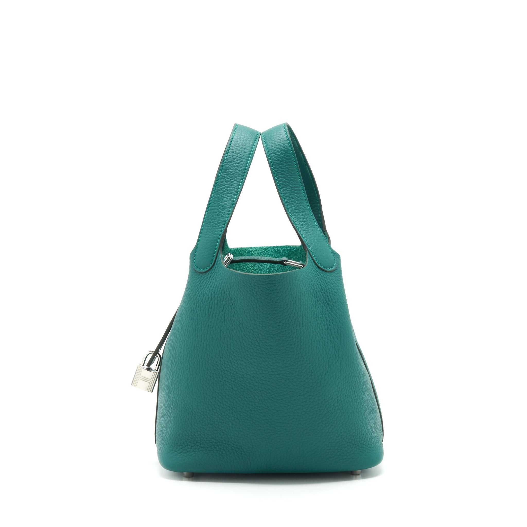 HERMES PICOTIN 18 LOCK BAG CLEMENCE Z6 MALACHITE SHW