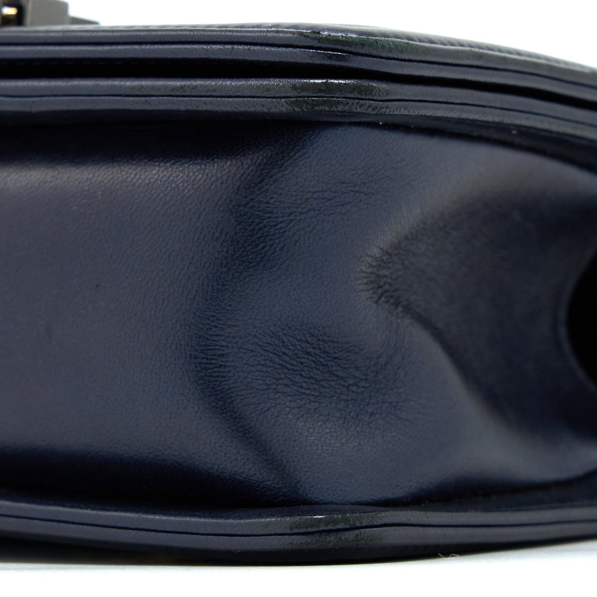 CHANEL SMALL BOY BAG LAMBSKIN NAVY MULTICOLOUR HARDWARE
