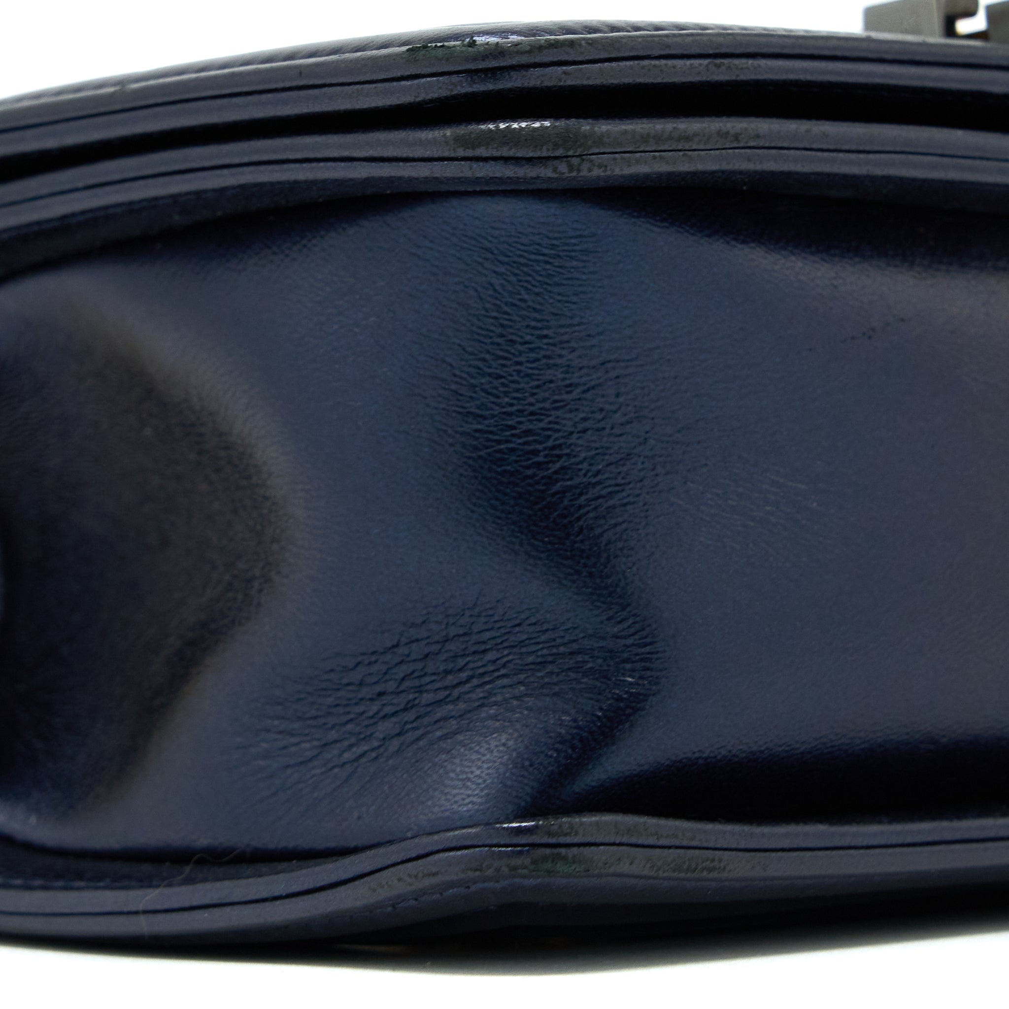 CHANEL SMALL BOY BAG LAMBSKIN NAVY MULTICOLOUR HARDWARE