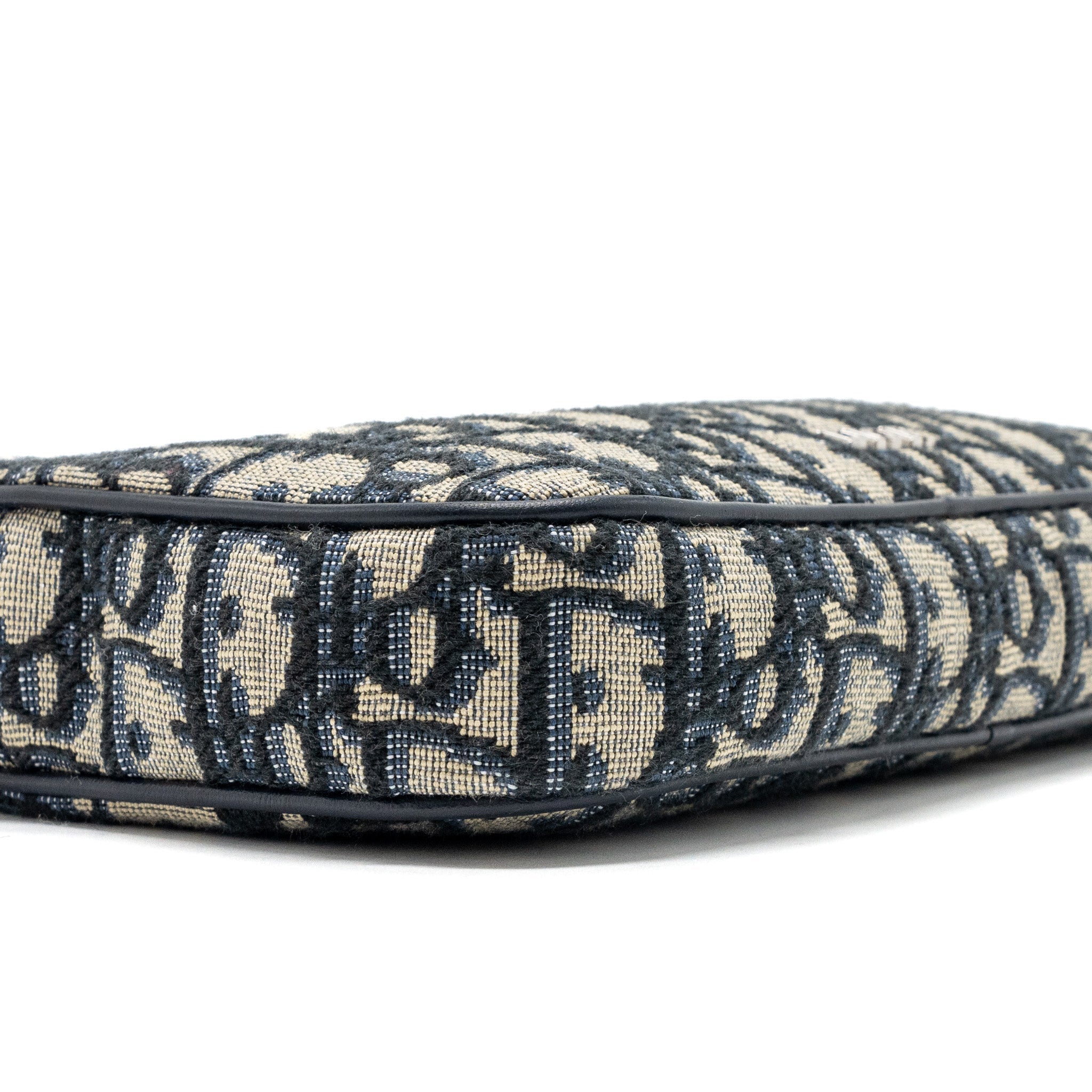 DIOR 3 IN 1 MINI ZIPPER POUCH WITH STRAP BLUE JACQUARD SHW