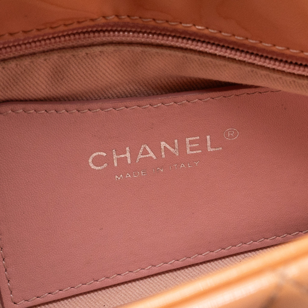 CHANEL SHOULDER BAG PATENT LEATHER PINK SHW