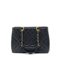 CHANEL GRAND SHOPPING TOTE BAG CAVIAR BLACK GHW