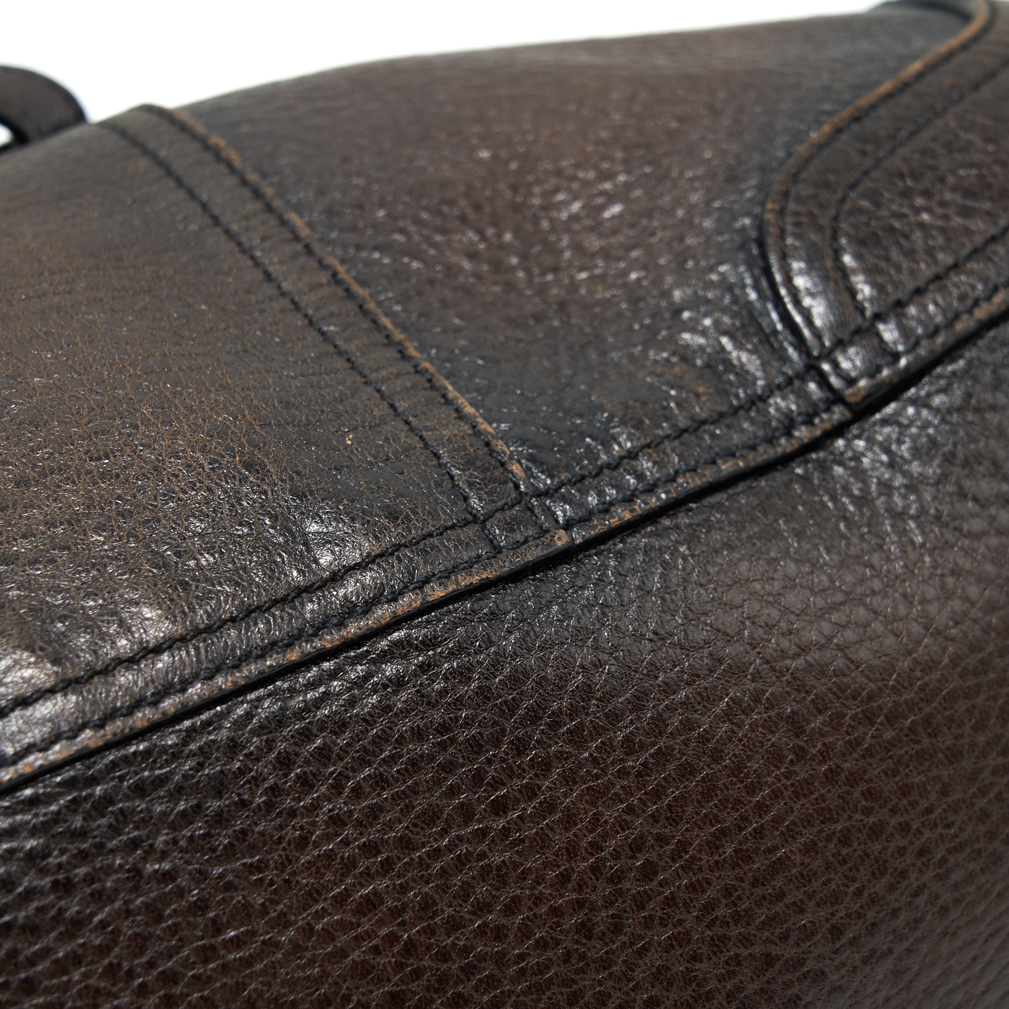 PRADA HANDLE TOTE BAG WITH STRAP IN BROWN
