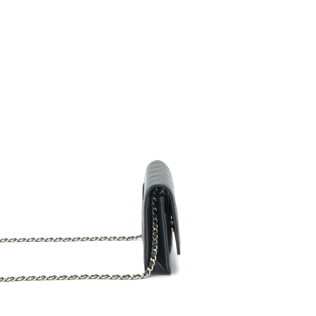 CHANEL CLASSIC WALLET ON CHAIN CAVIAR BLACK SHW