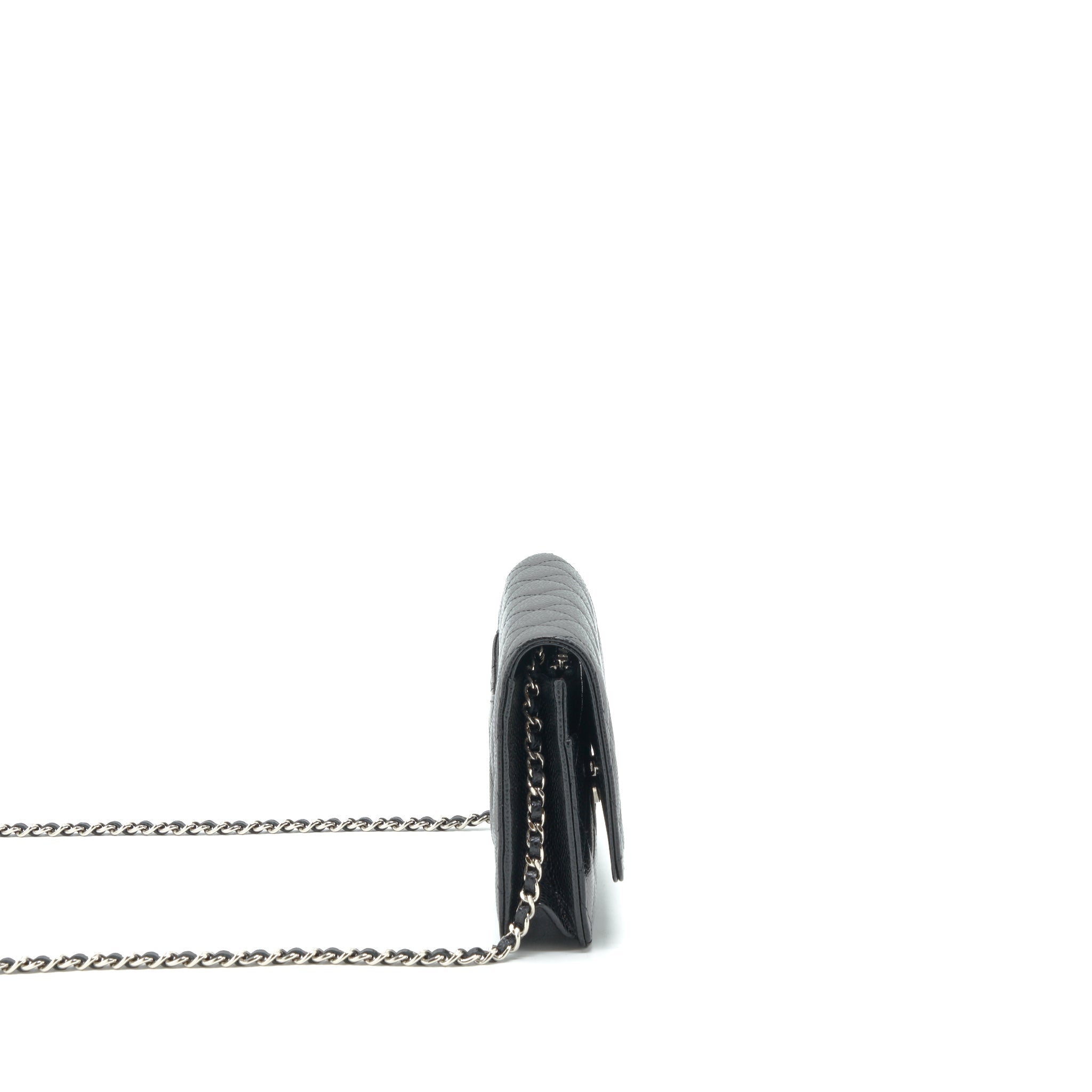 CHANEL CLASSIC WALLET ON CHAIN CAVIAR BLACK SHW