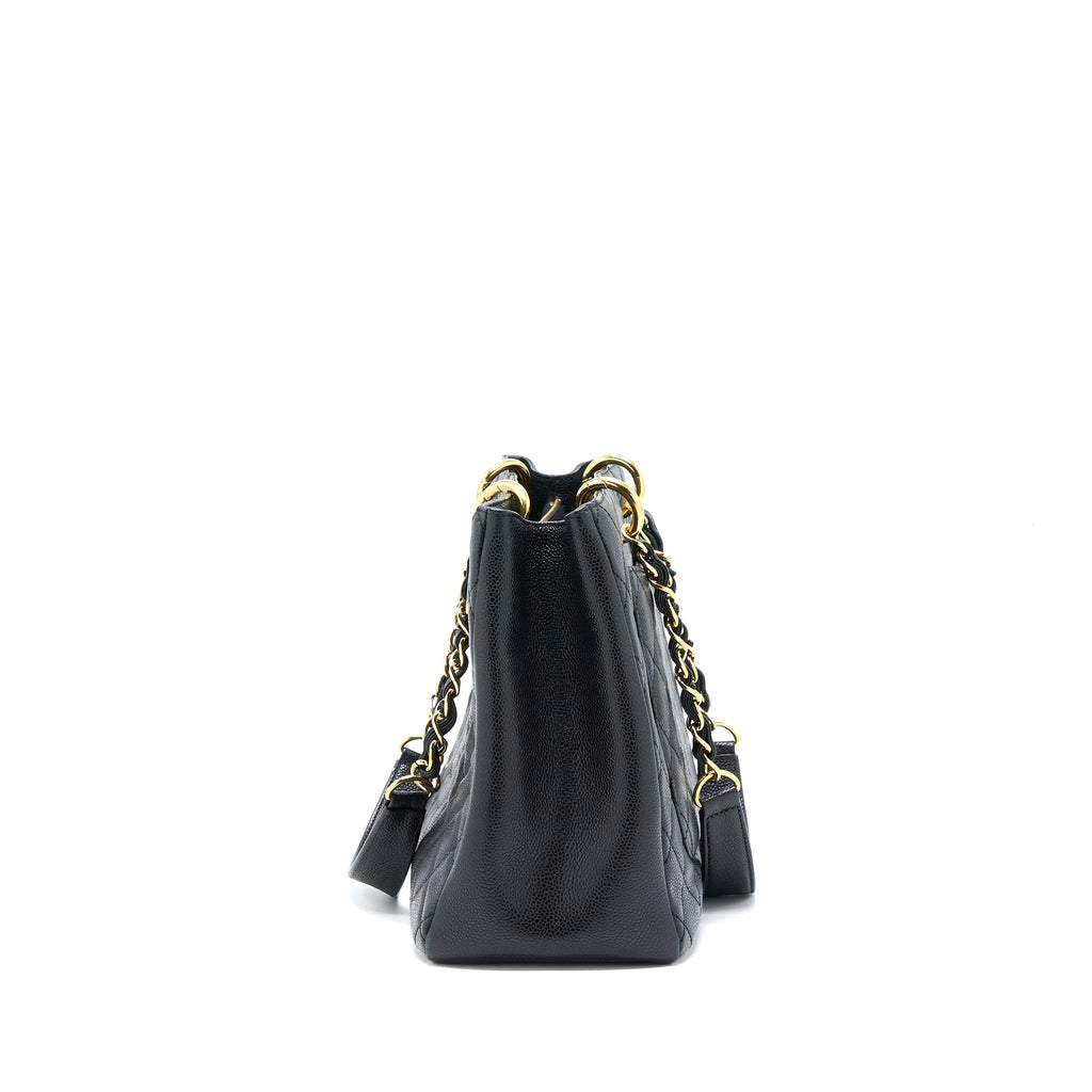 CHANEL GRAND SHOPPING TOTE BAG CAVIAR BLACK GHW