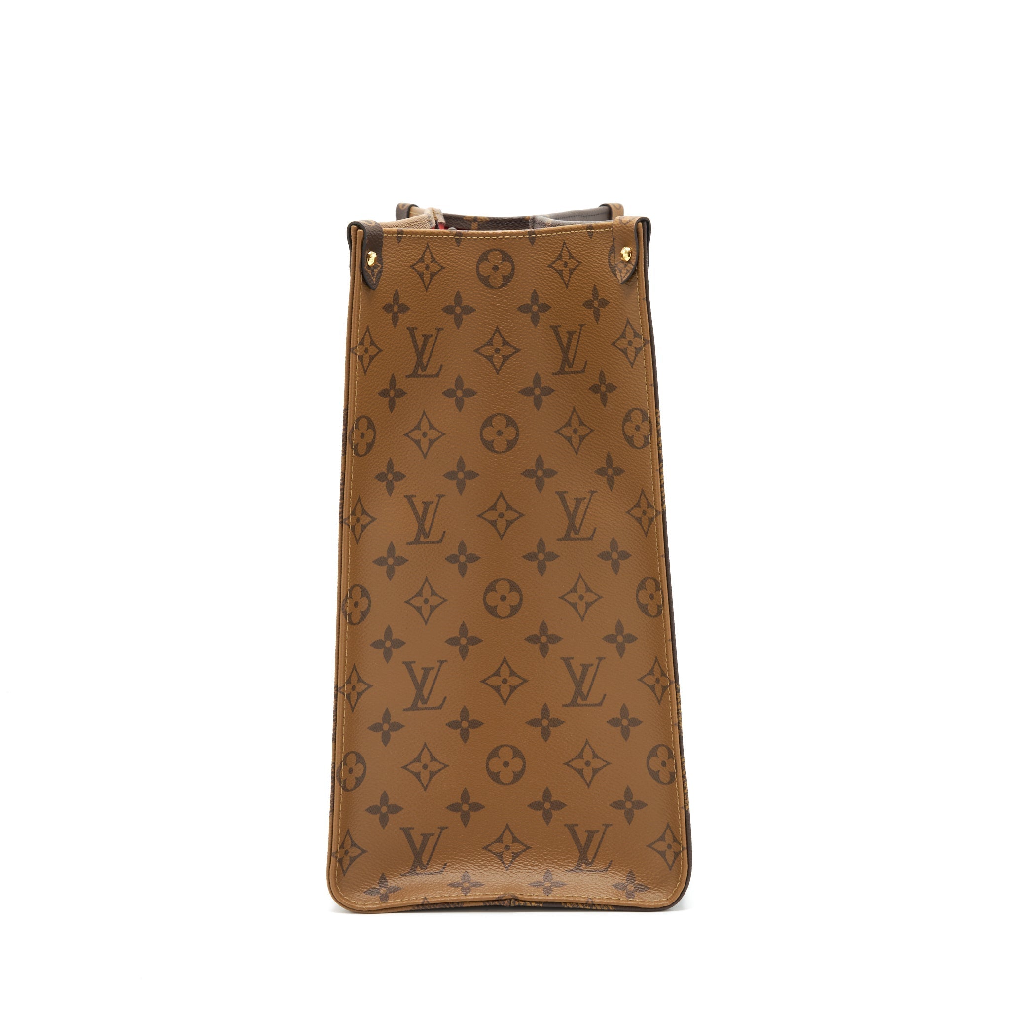 LOUIS VUITTON ON THE GO GM MONOGRAM REVERSE CANVAS GHW
