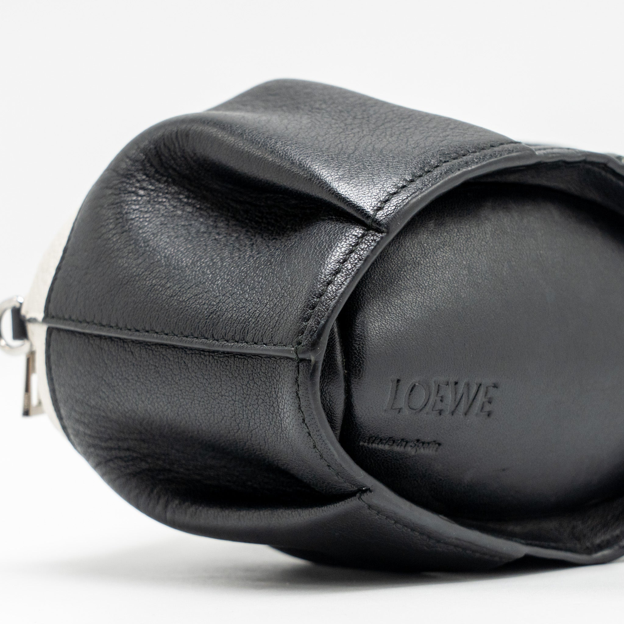 LOEWE PANDA MINI CROSSBODY BAG LEATHER BLACK/WHITE SHW