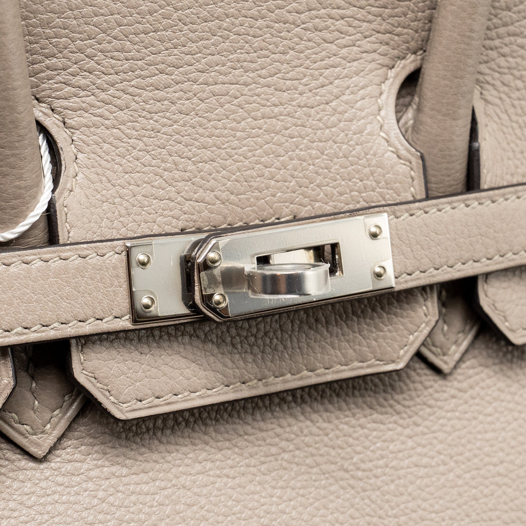 HERMES BIRKIN 25 TAURILLON NOVILLO M8 GRIS ASPHALTE SHW