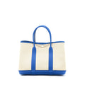 HERMES GARDEN PARTY 30 TWILL H CANVAS/NEGONDA ECRU-DESERT/BLUE FRANCE SHW