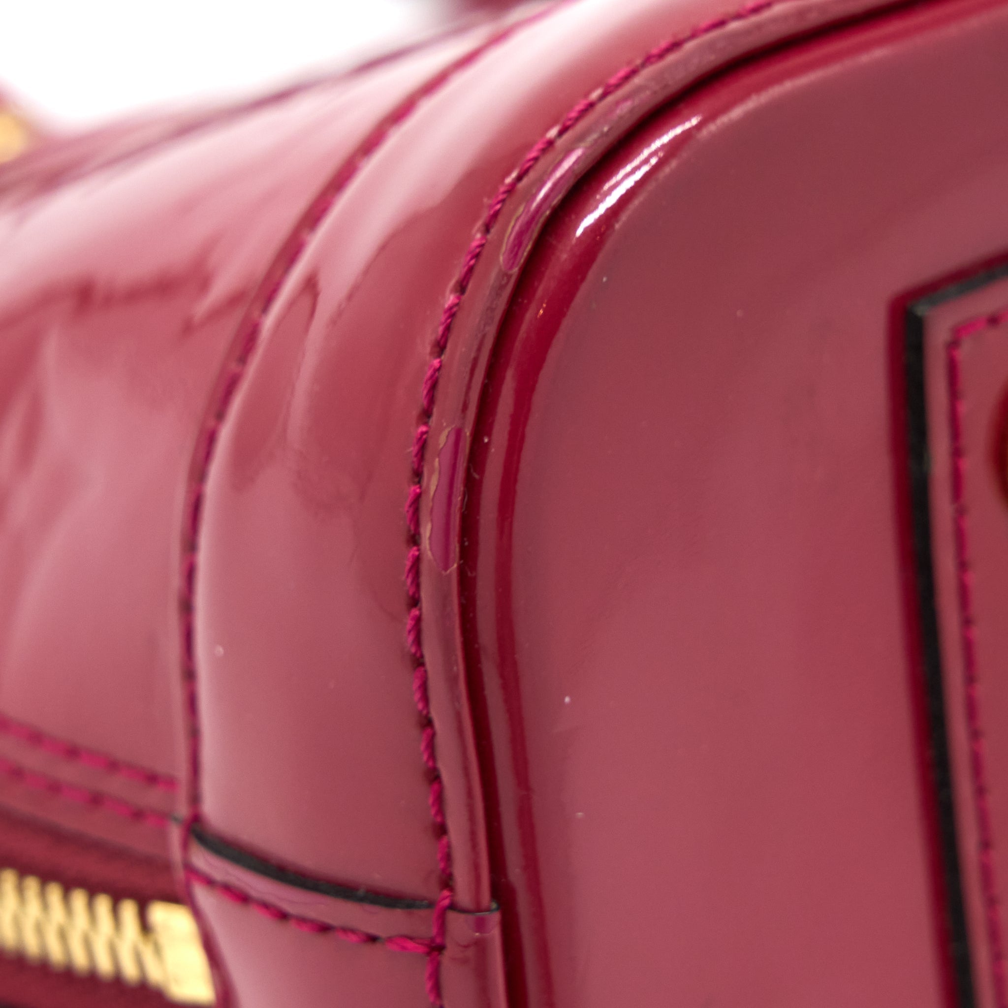LOUIS VUITTON ALMA BB PATENT INDIAN ROSE GHW