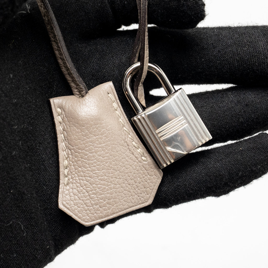 HERMES BIRKIN 25 TAURILLON NOVILLO M8 GRIS ASPHALTE SHW