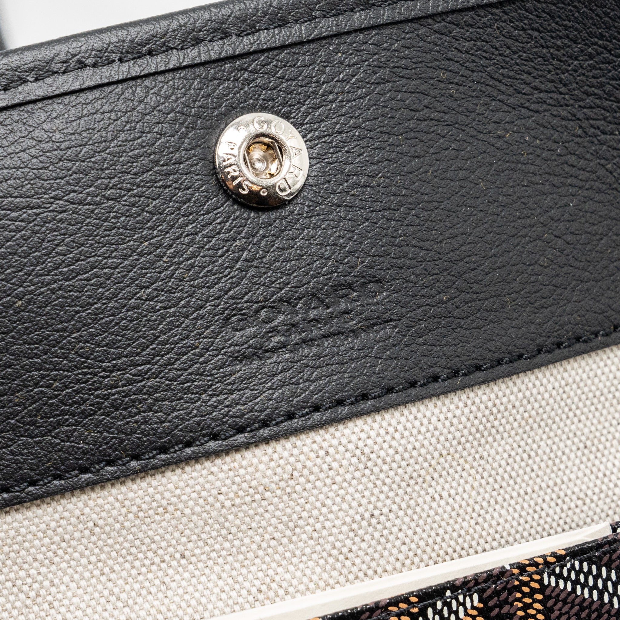 GOYARD BOHEME HOBO BAG GOYARDLINE CANVAS / CALFSKIN BLACK SHW