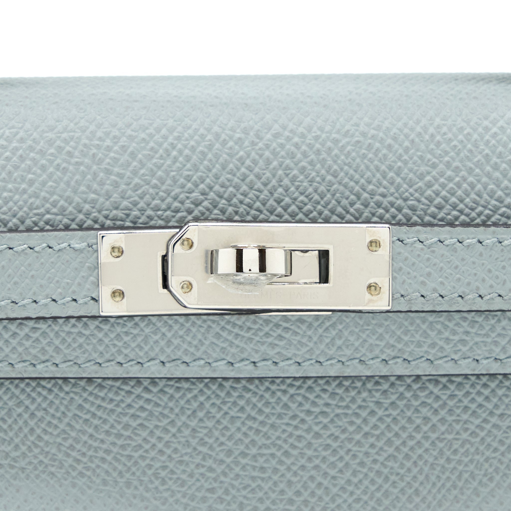 HERMES MINI KELLY II 20CM EPSOM 8U BLUE GLACIER SHW