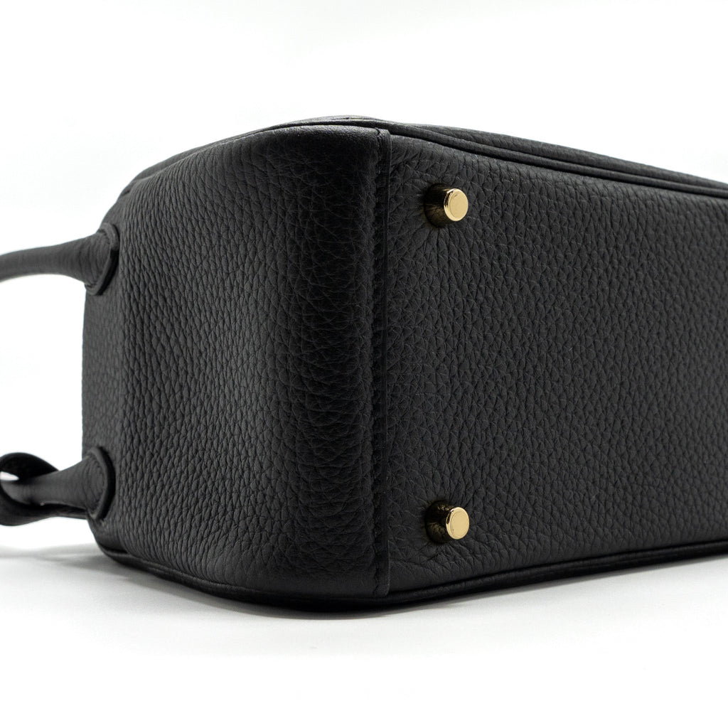 HERMES MINI LINDY CELEMENCE BLACK GHW
