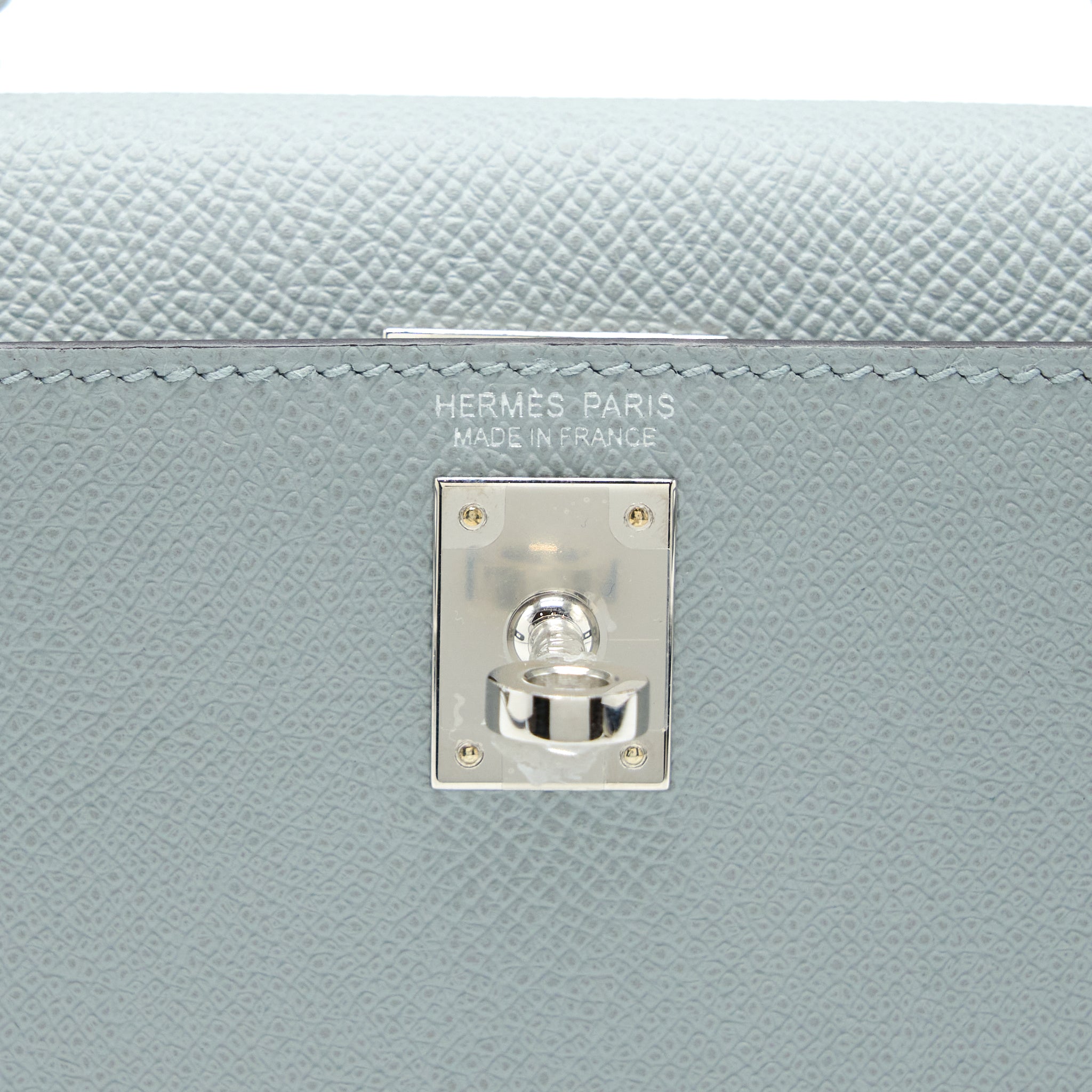 HERMES MINI KELLY II 20CM EPSOM 8U BLUE GLACIER SHW
