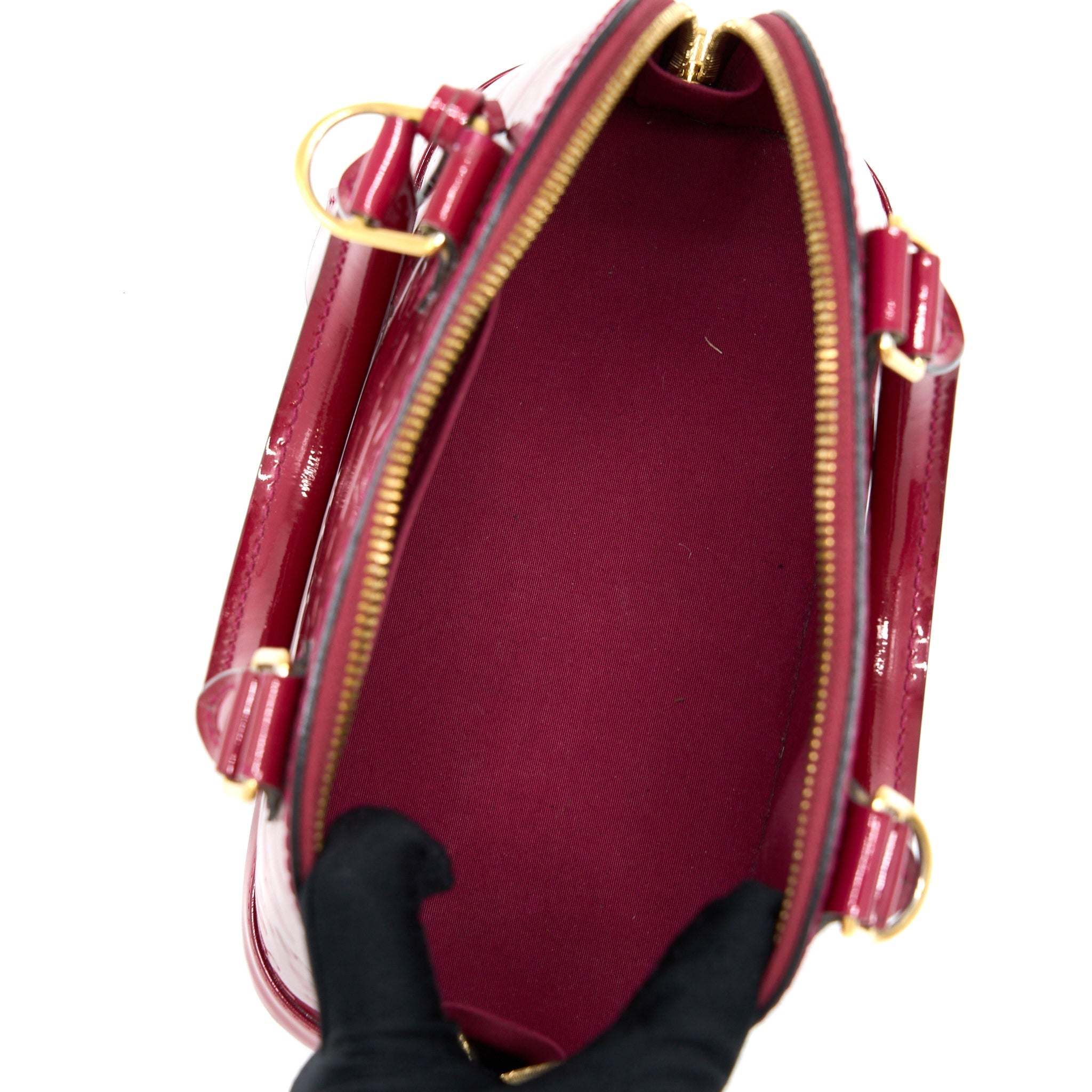 LOUIS VUITTON ALMA BB PATENT INDIAN ROSE GHW