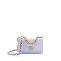 CHANEL 19 WALLET ON CHAIN LAMBSKIN LIGHT PURPLE GHW (MICROCHIP)