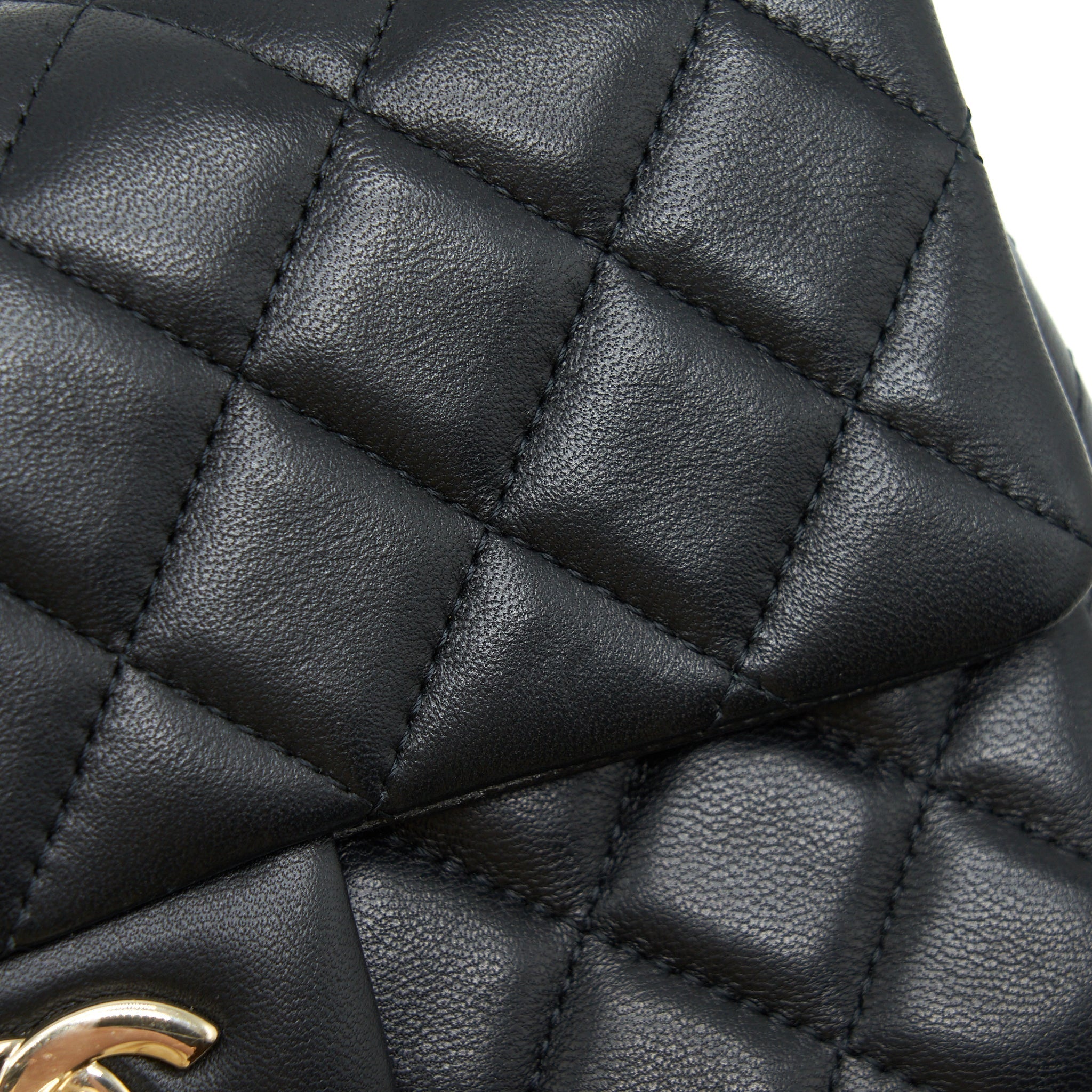 CHANEL MINI RECTANGULAR FLAP BAG WITH BAG CHARMS GIANT CHAINS LAMBSKIN BLACK GHW