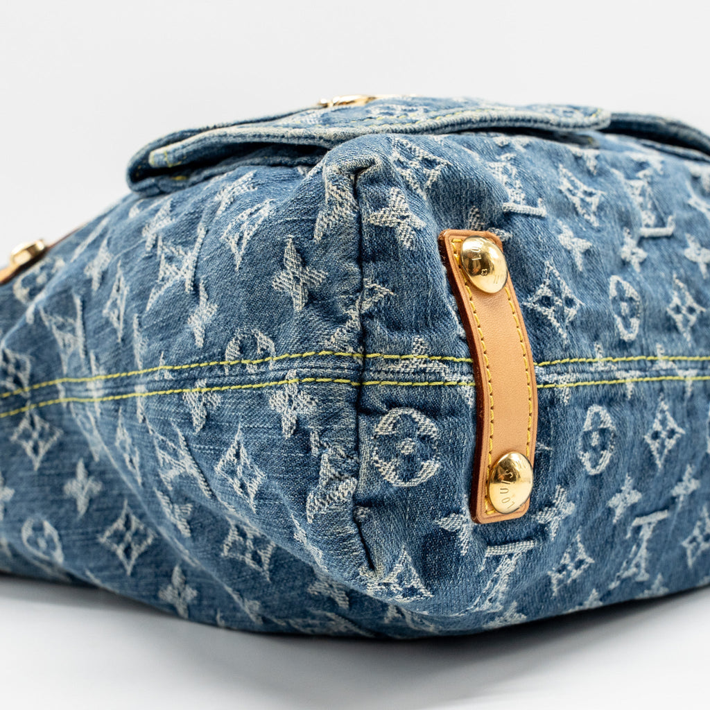 LOUIS VUITTON VINTAGE BAGGY GM SHOULDER BAG MONOGRAM DENIM GHW