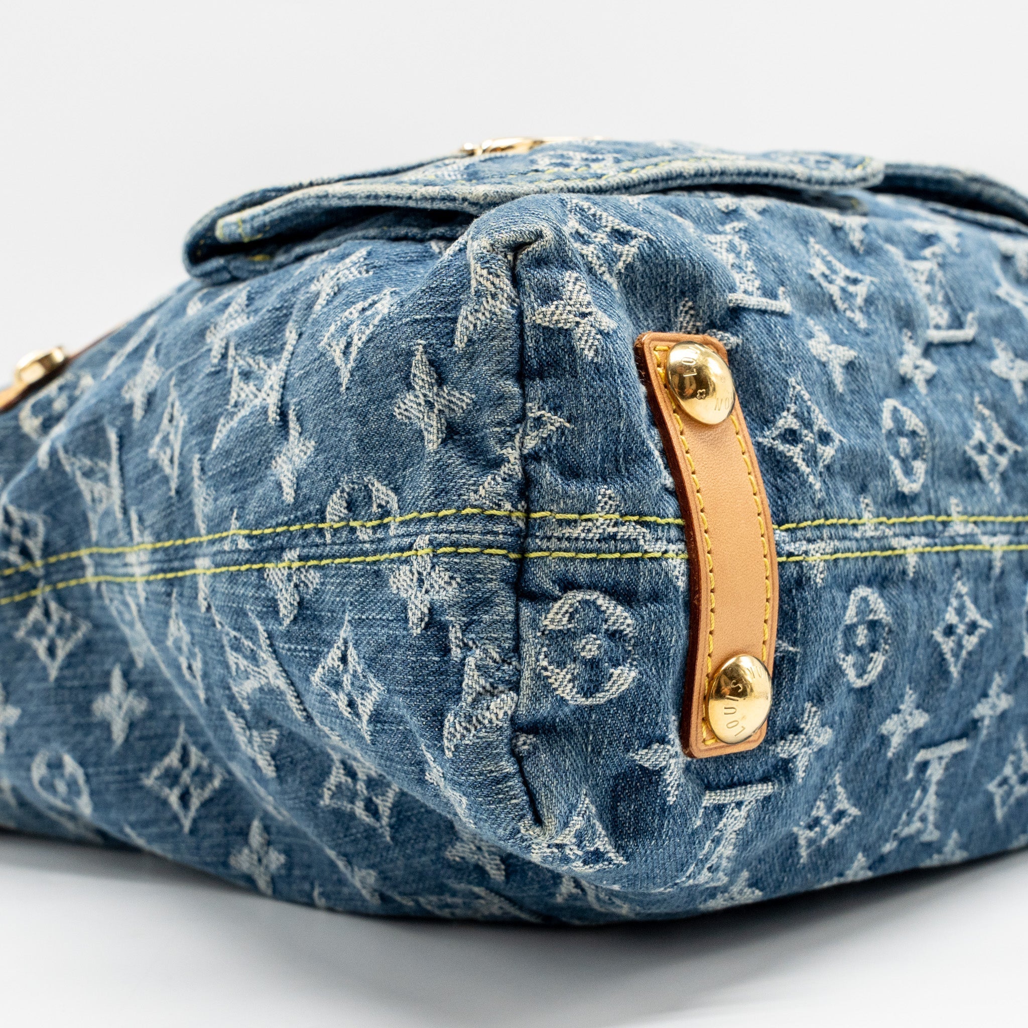 LOUIS VUITTON VINTAGE BAGGY GM SHOULDER BAG MONOGRAM DENIM GHW