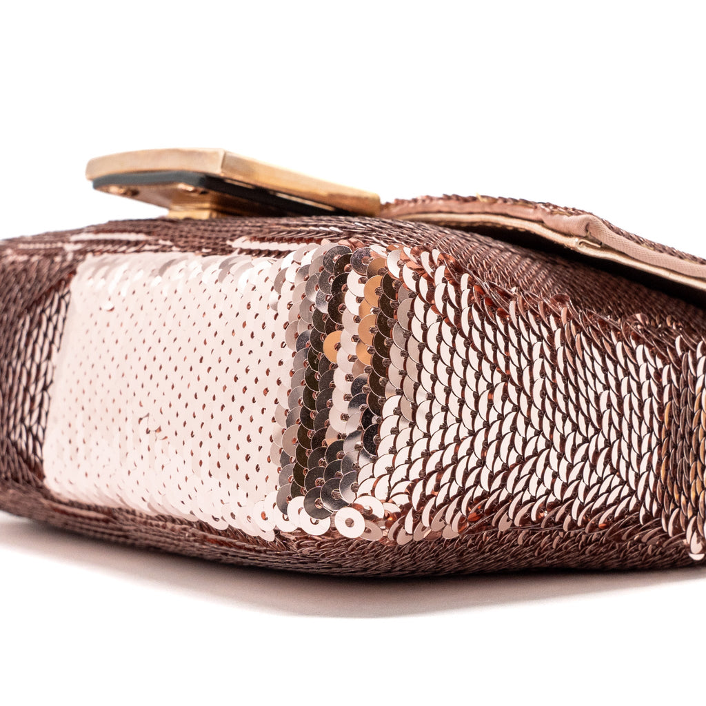 FENDI MINI BAGUETTE PAULETTE ROSE GOLD RGHW