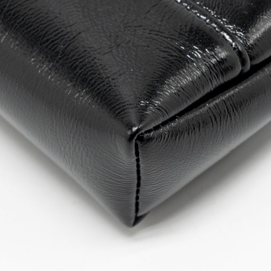 CHANEL MINI 31 CLUTCH WITH CHAIN SHINY LAMBSKIN BLACK LGHW (MICROCHIP)