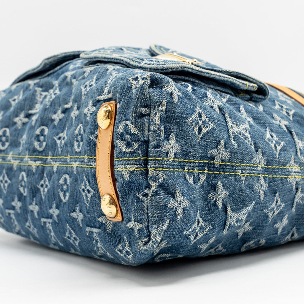 LOUIS VUITTON VINTAGE BAGGY GM SHOULDER BAG MONOGRAM DENIM GHW