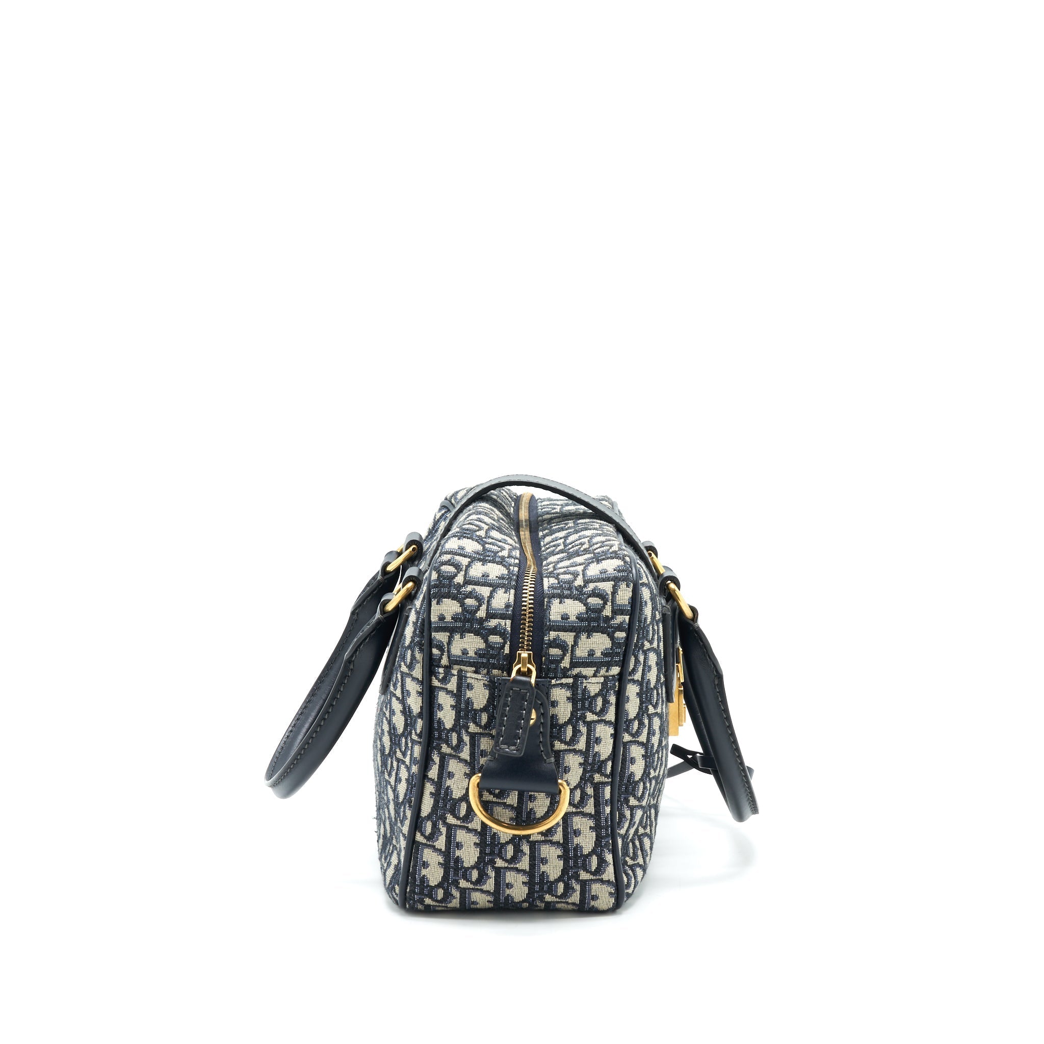 DIOR OBLIQUE COLLECTION BLUE MONOGRAM CANVAS TOTE BAG