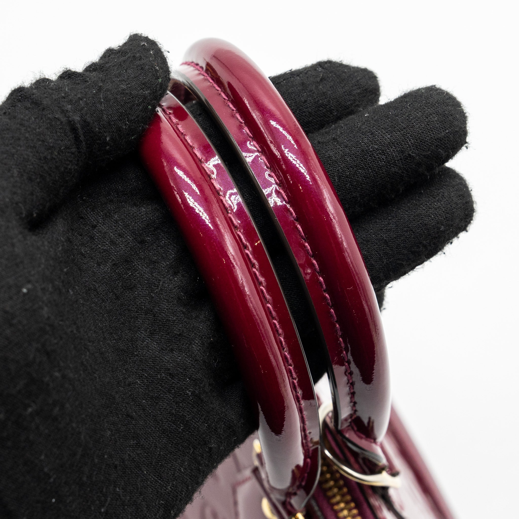 LOUIS VUITTON ALMA BB PATENT LEATHER INDIAN ROSE GHW