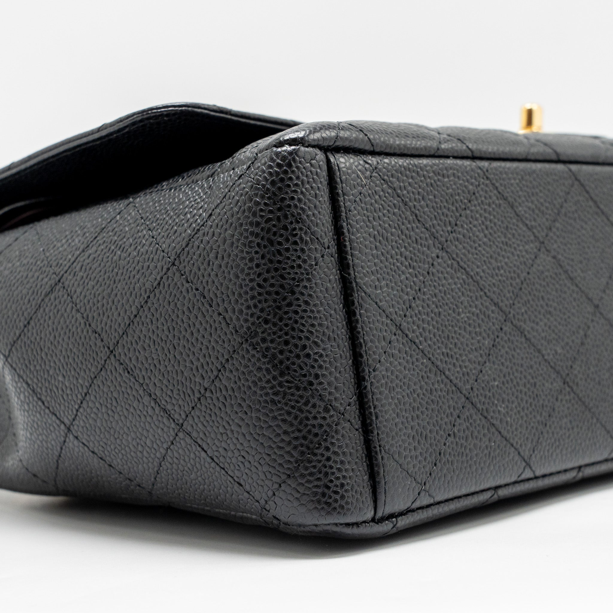 CHANEL MAXI CLASSIC DOUBLE FLAP BAG CAVIAR BLACK GHW