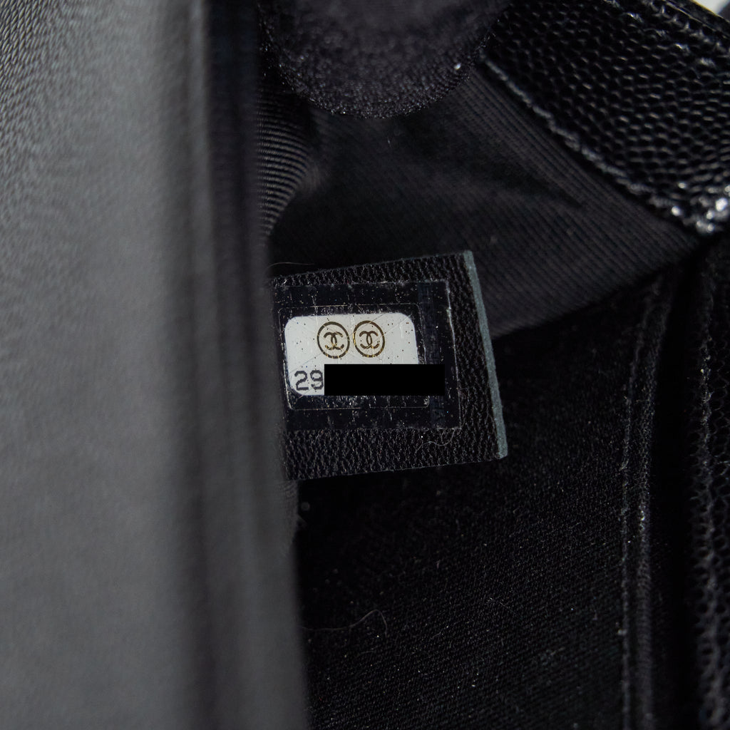CHANEL SMALL BOY BAG CAVIAR BLACK GHW