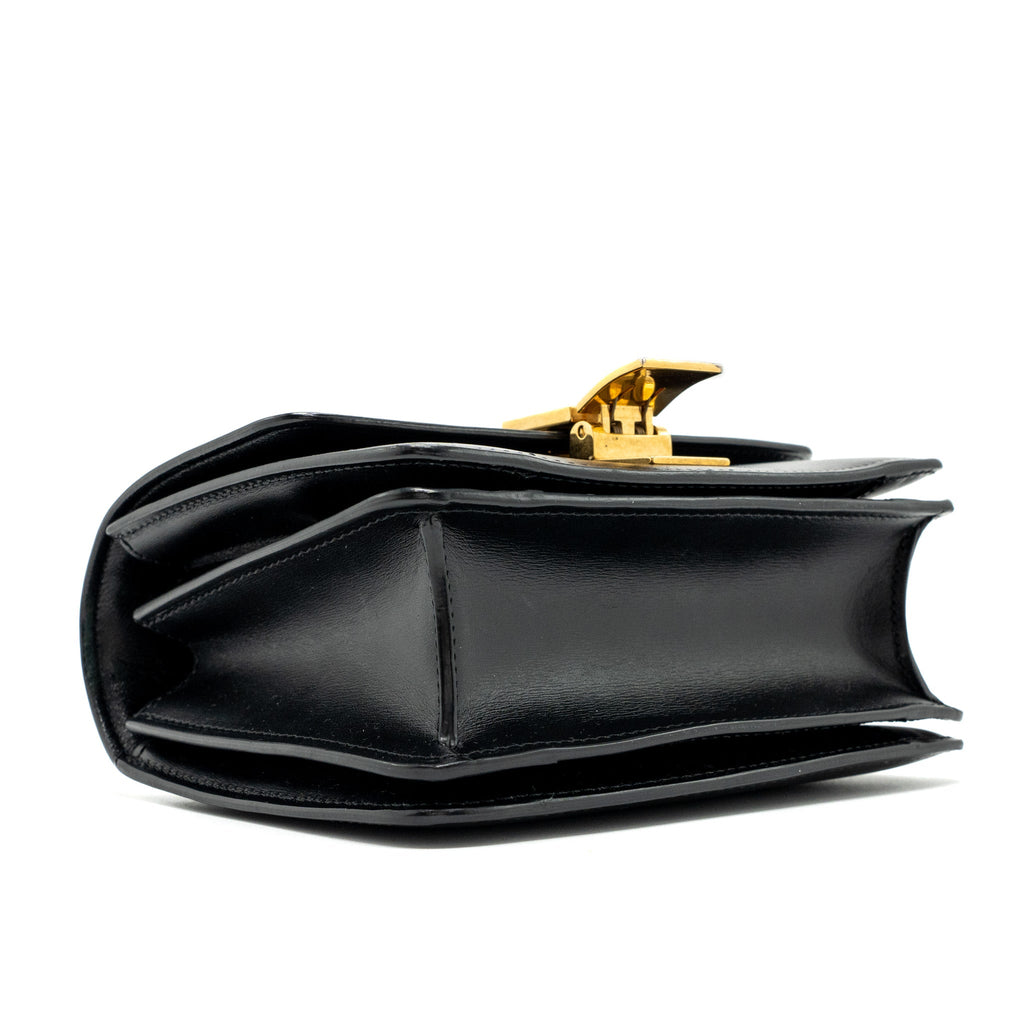 CELINE MINI CLASSIC BOX BAG CALFSKIN BLACK GHW