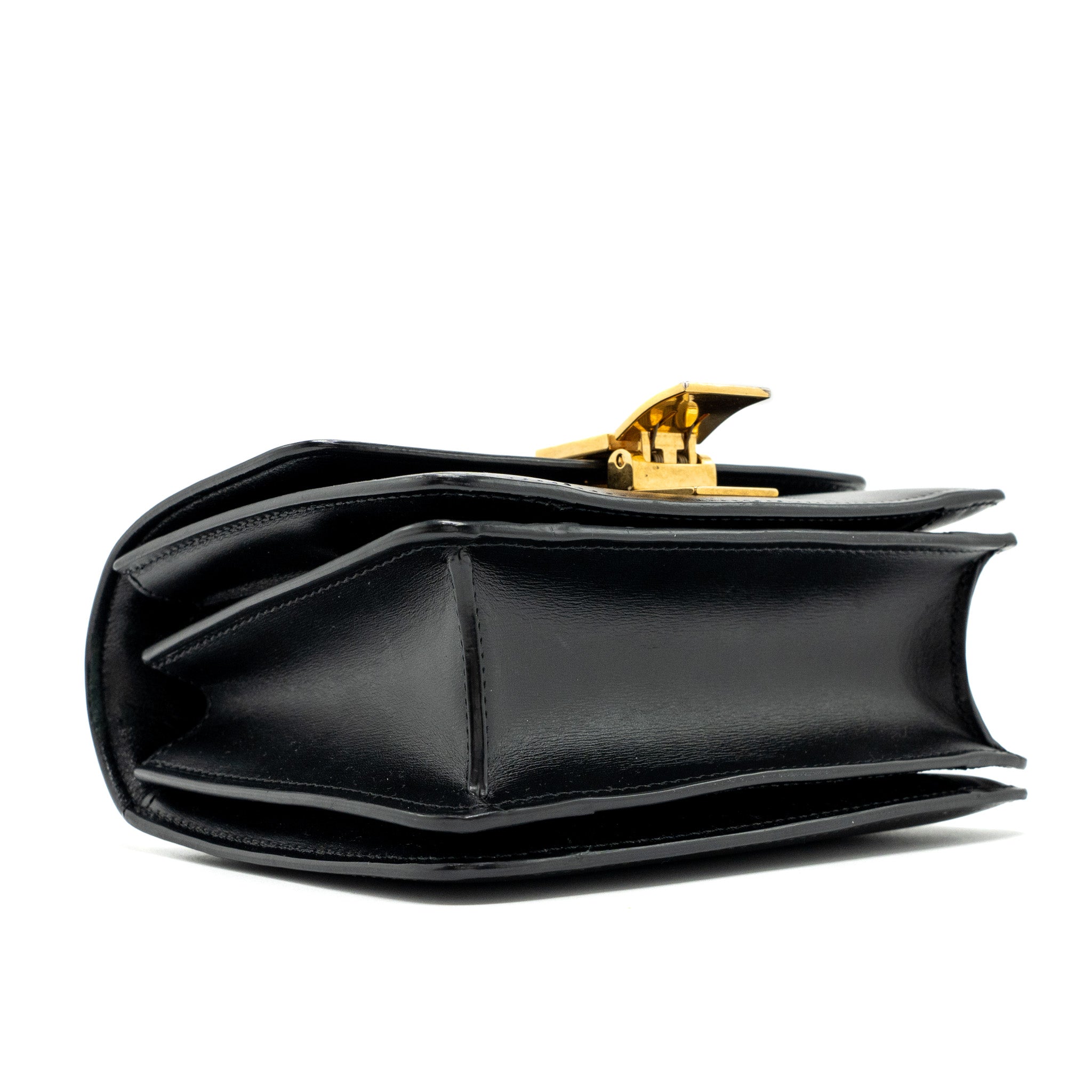 CELINE MINI CLASSIC BOX BAG CALFSKIN BLACK GHW