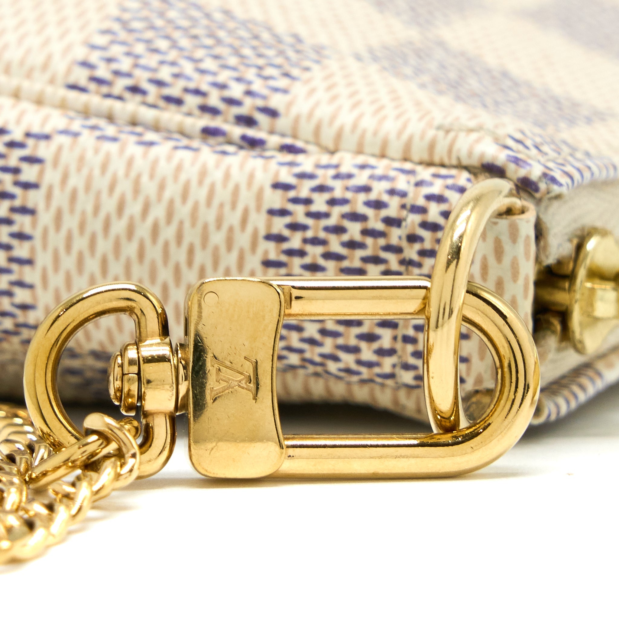 LOUIS VUITTON MINI POCHETTE DAMIER AZUR CANVAS GHW