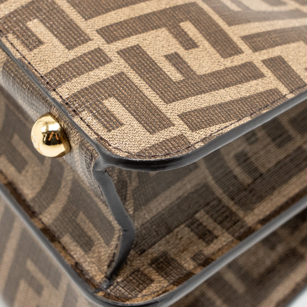 FENDI PEEKABOO ISEEU ANTONIO LOPEZ ZUCCA COATED CANVAS MULTICOLOUR GHW