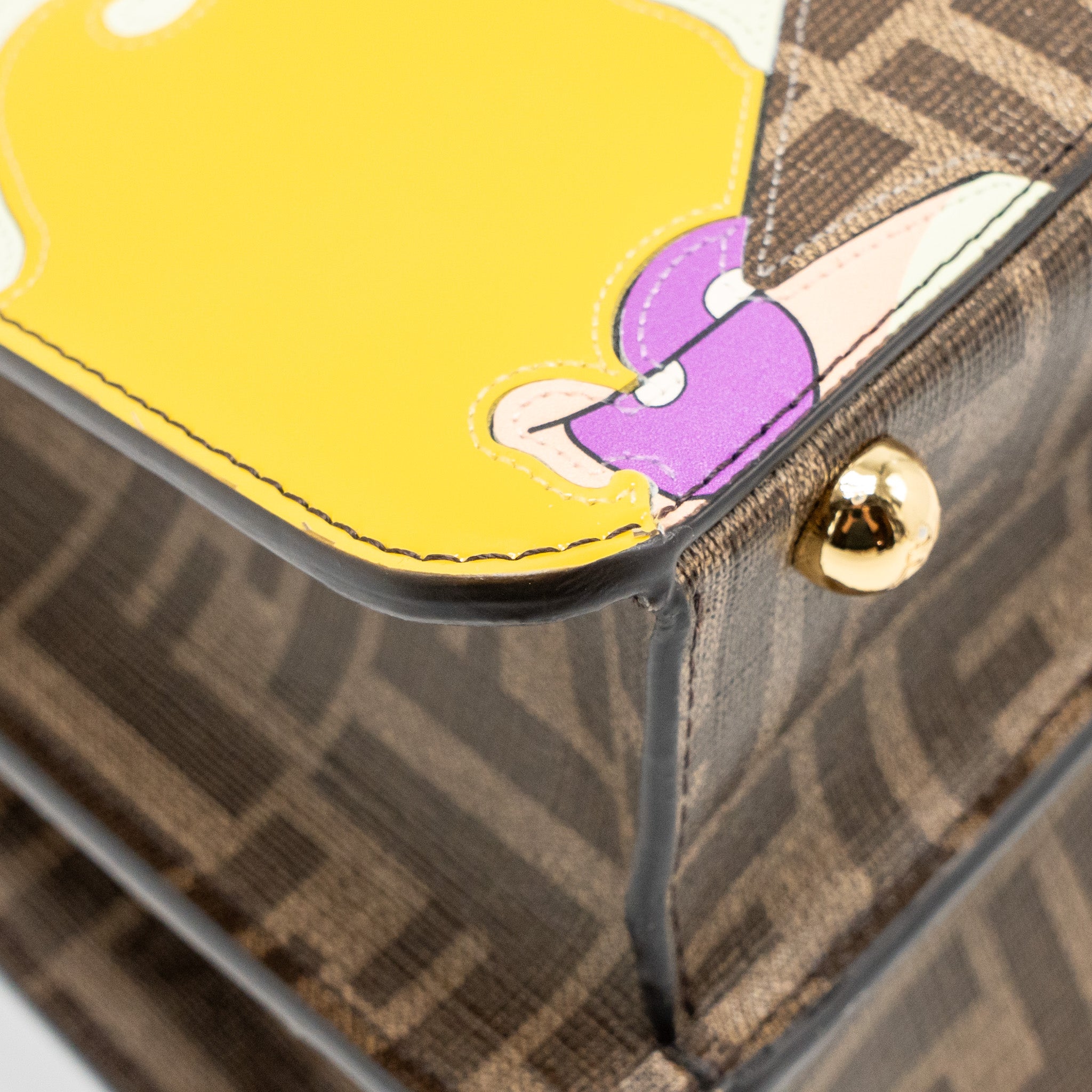 FENDI PEEKABOO ISEEU ANTONIO LOPEZ ZUCCA COATED CANVAS MULTICOLOUR GHW