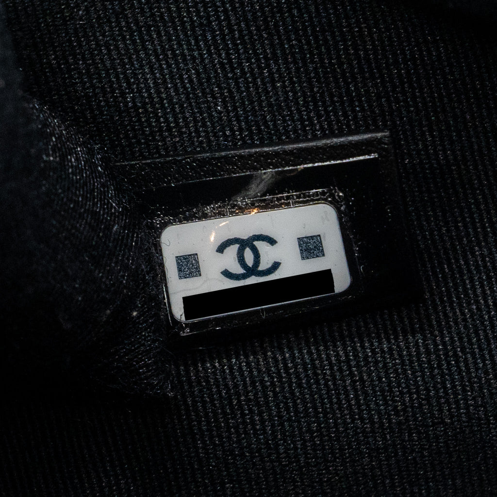 CHANEL 23B ROUND CLUTCH CAVIAR BLACK GHW (MICROCHIP)