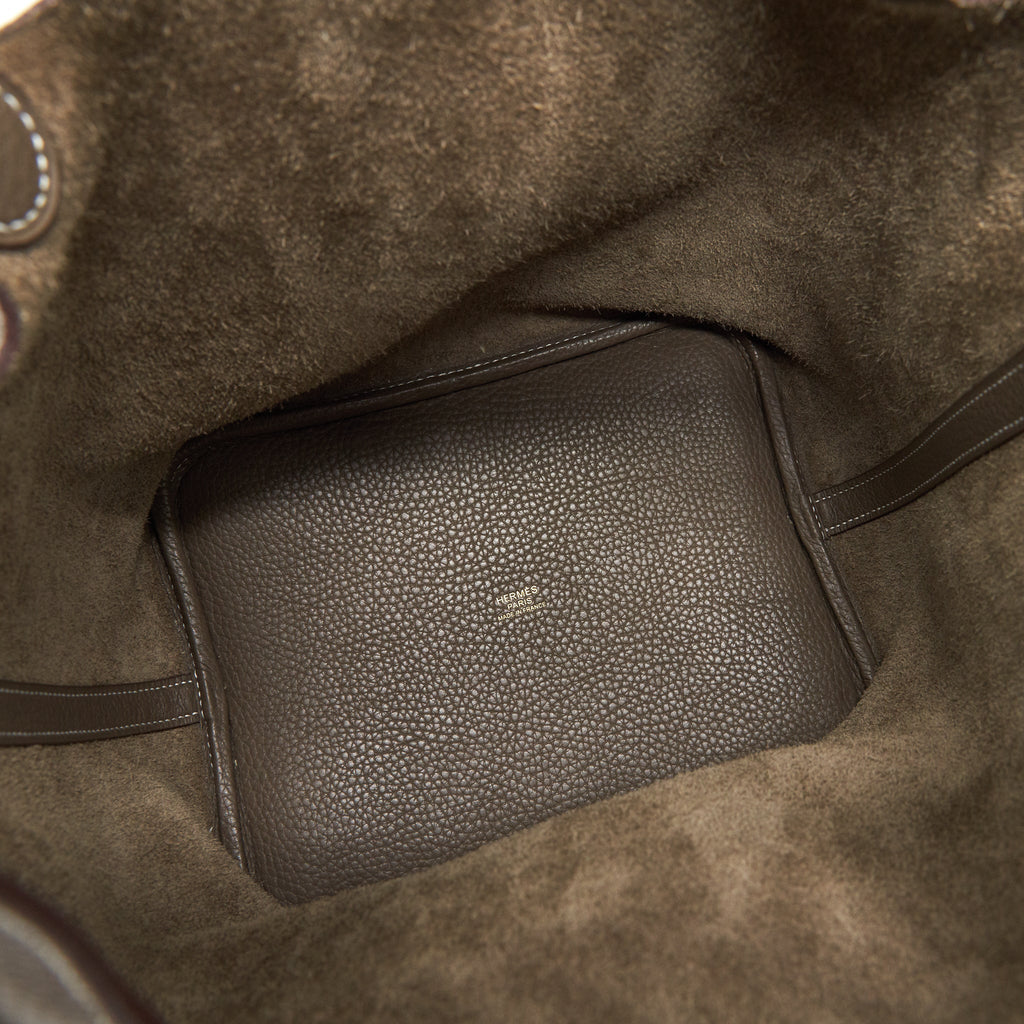 HERMES PICOTIN 22 LOCK BAG ETOUPE GHW
