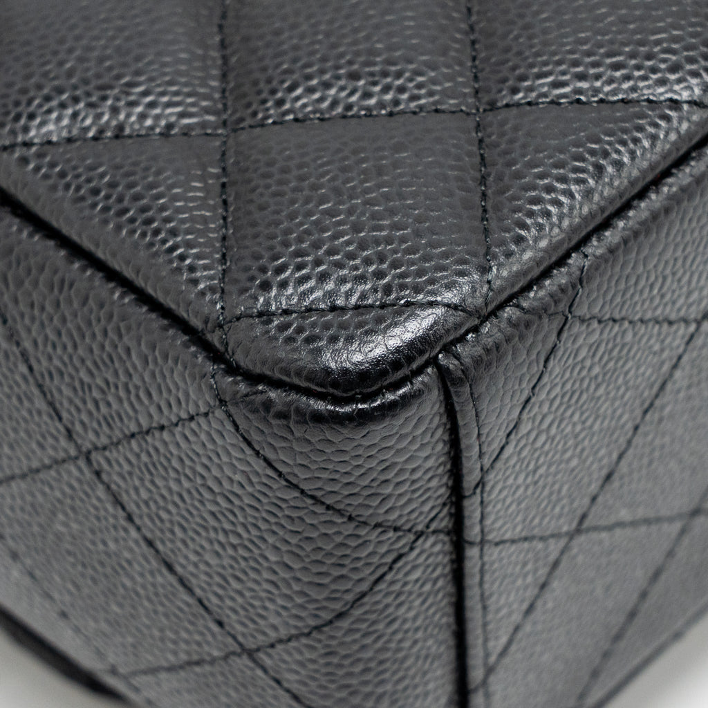 CHANEL MAXI CLASSIC DOUBLE FLAP BAG CAVIAR BLACK GHW