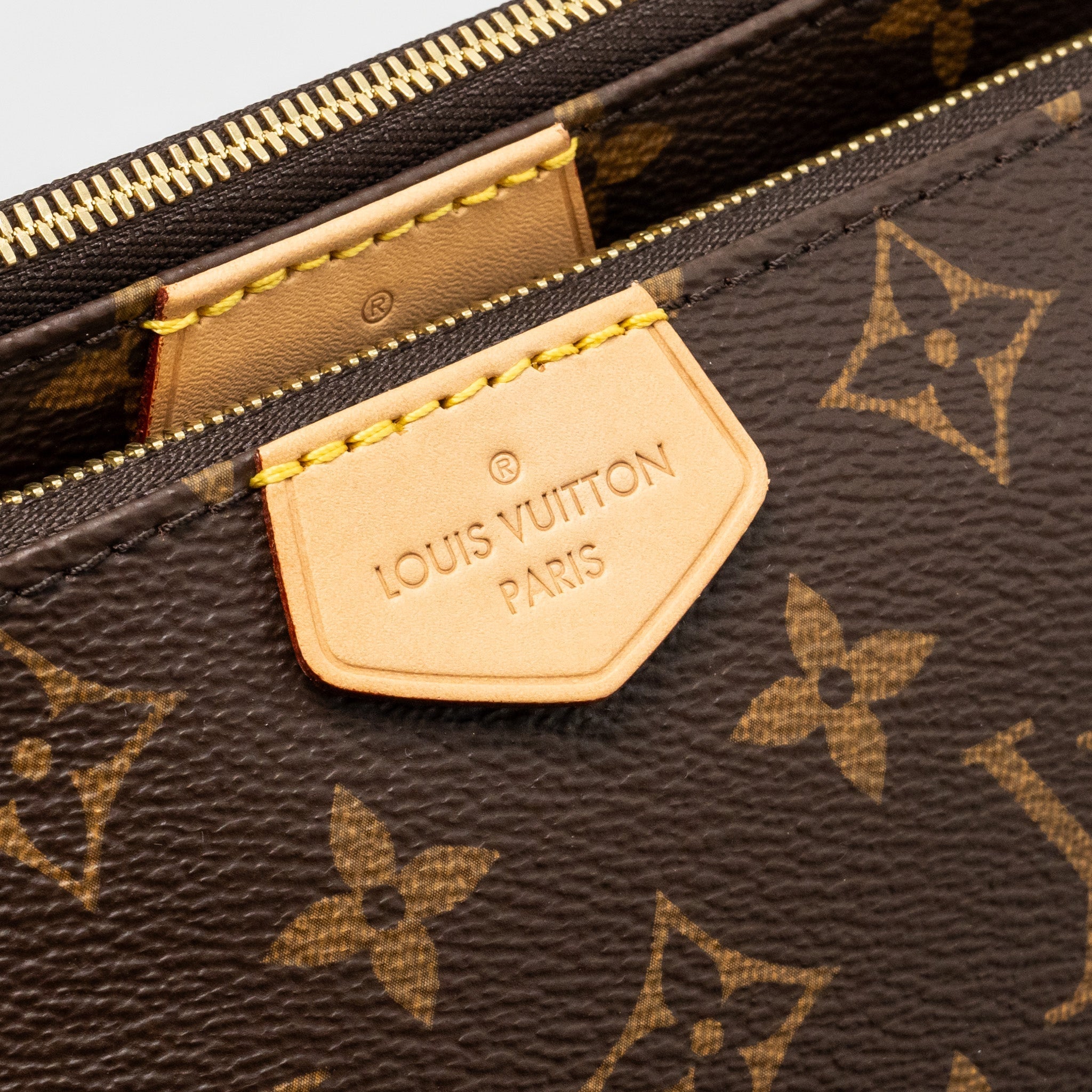 LOUIS VUITTON MULTI POCHETTE ACCESSORIES KHAKI STRAP MONOGRAM CANVAS GHW