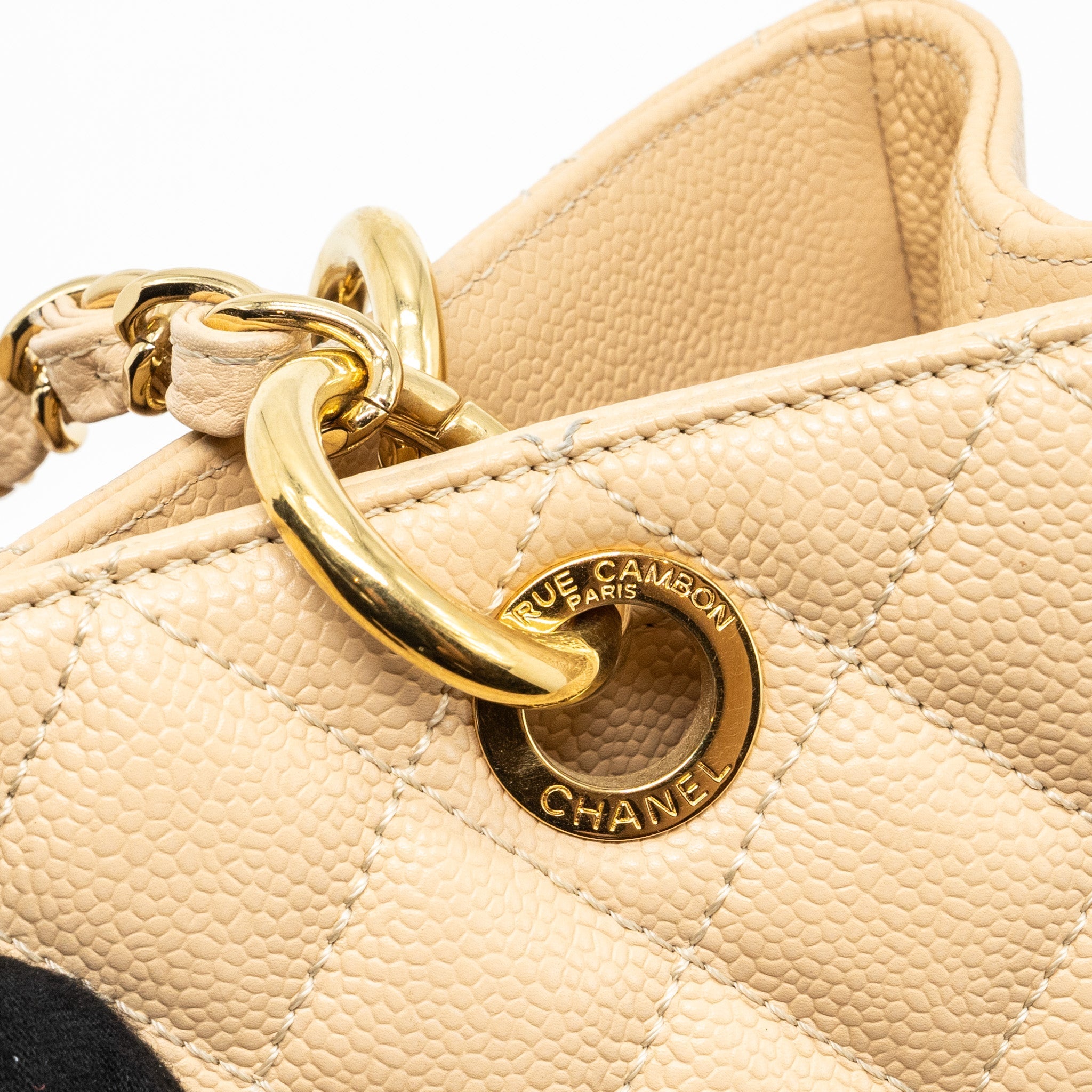 CHANEL GRAND SHOPPING TOTE CAVIAR BEIGE GHW