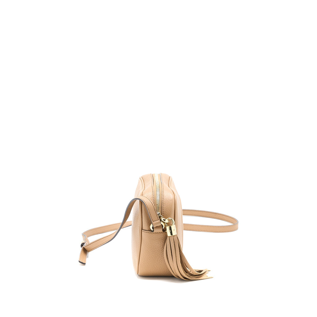 GUCCI SOHO DISCO BAG CALFKSIN DARK BEIGE GHW