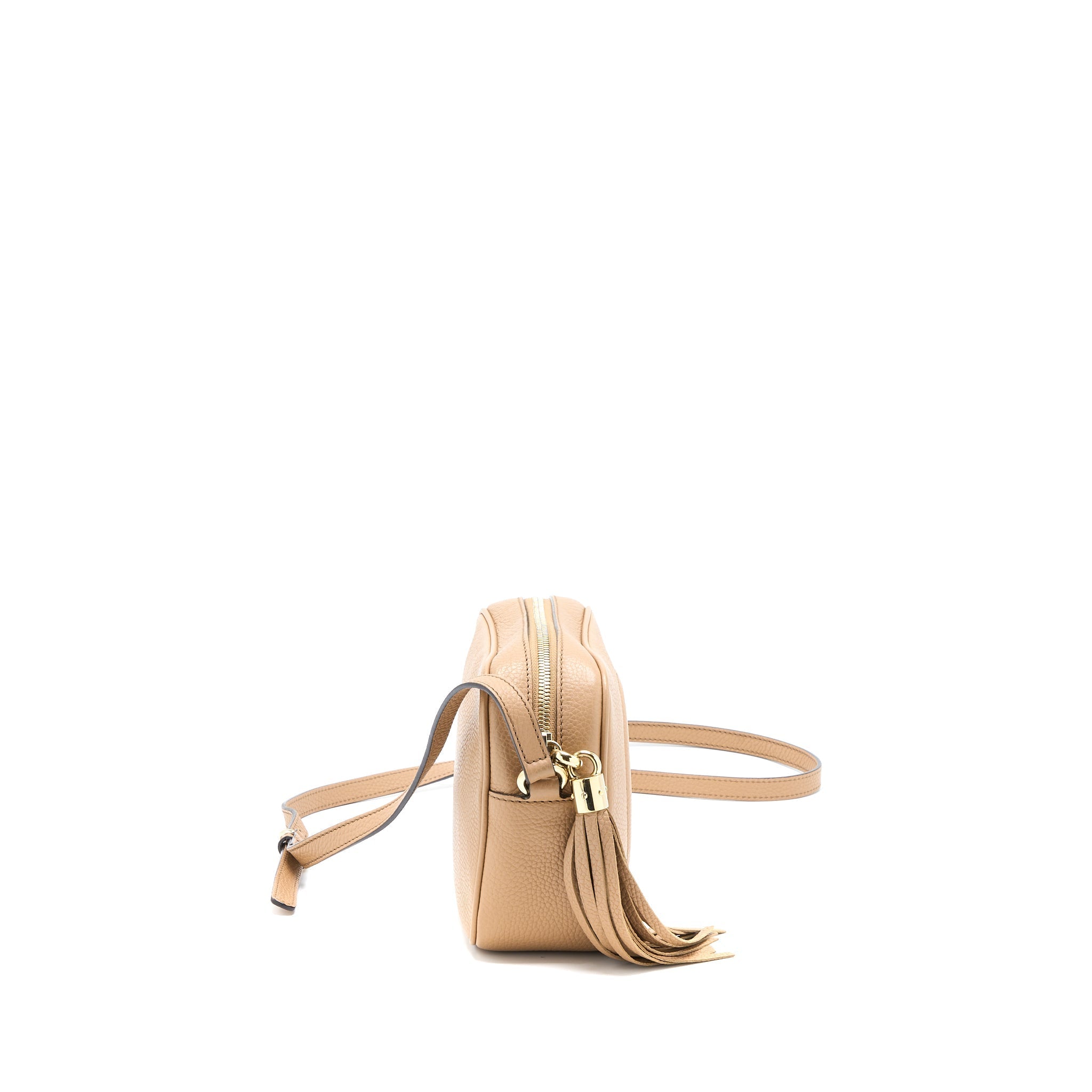 GUCCI SOHO DISCO BAG CALFKSIN DARK BEIGE GHW