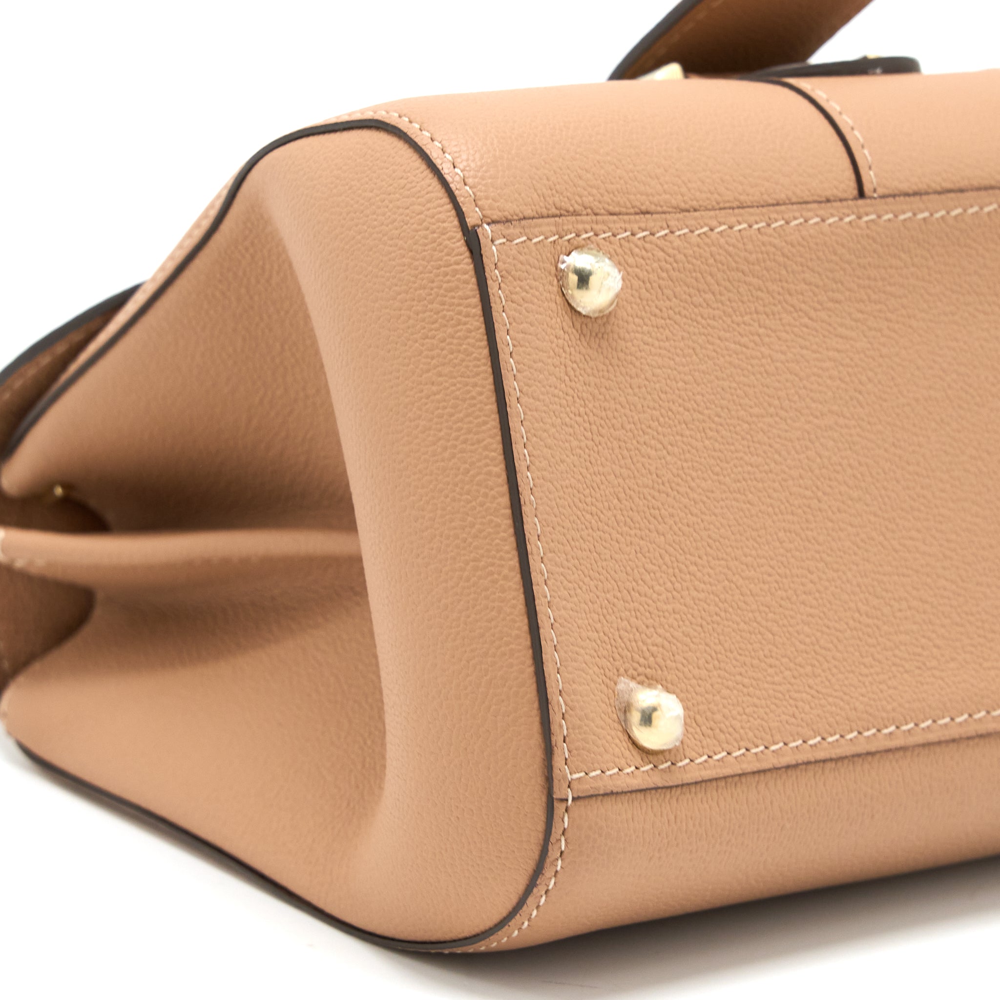 DELAUX MINI BRILLIANT CALFSKIN BEIGE LGHW
