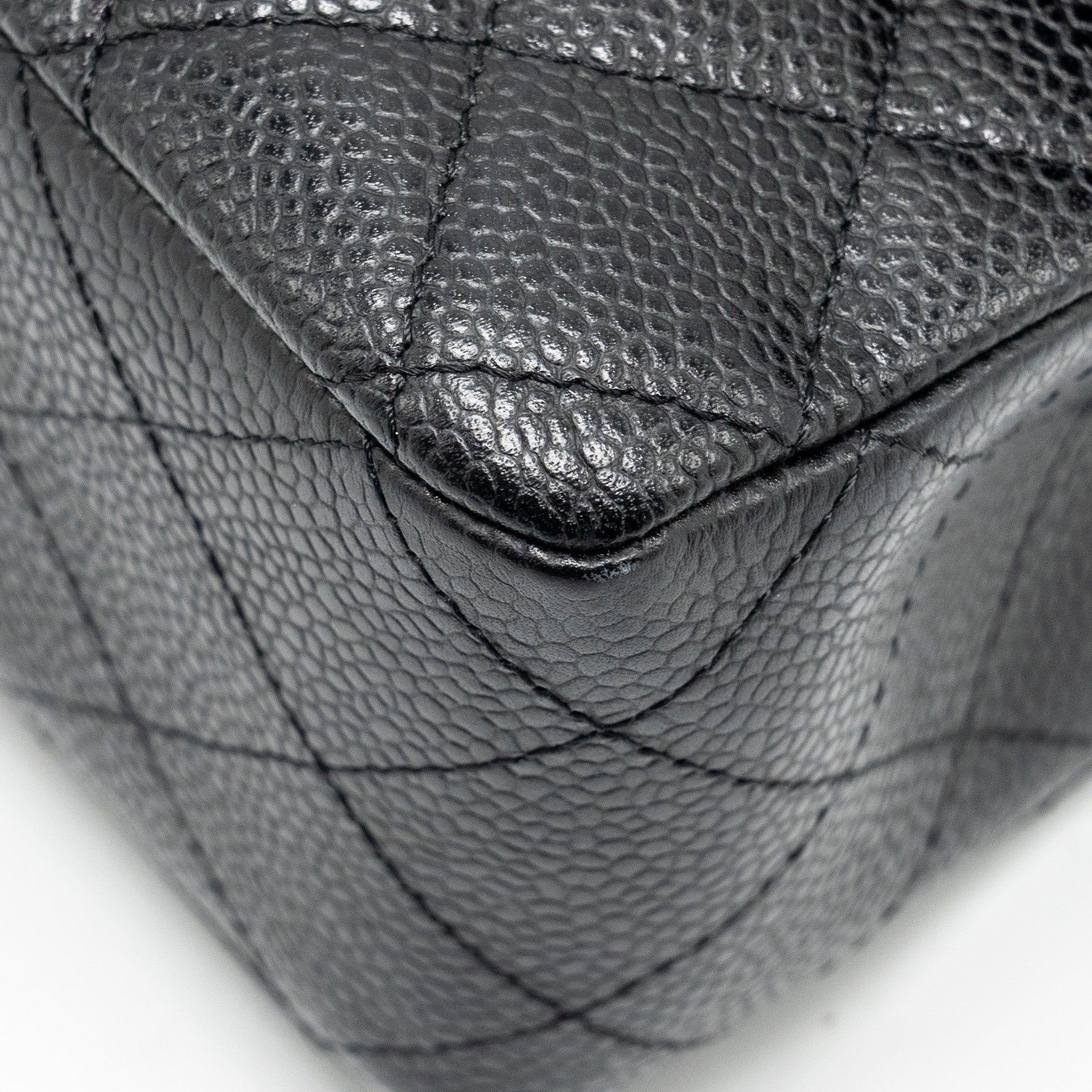 CHANEL MEDIUM CLASSIC DOUBLE FLAP BAG CAVIAR BLACK SHW